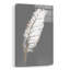 «Gold Feathers 7 On Grey» par Chris Paschke, art mural en verre acrylique-1829589300