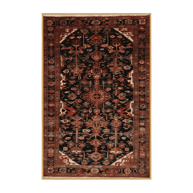 Tapis brun turc lavable à la machine, Rectangle 2 pi x 3 pi