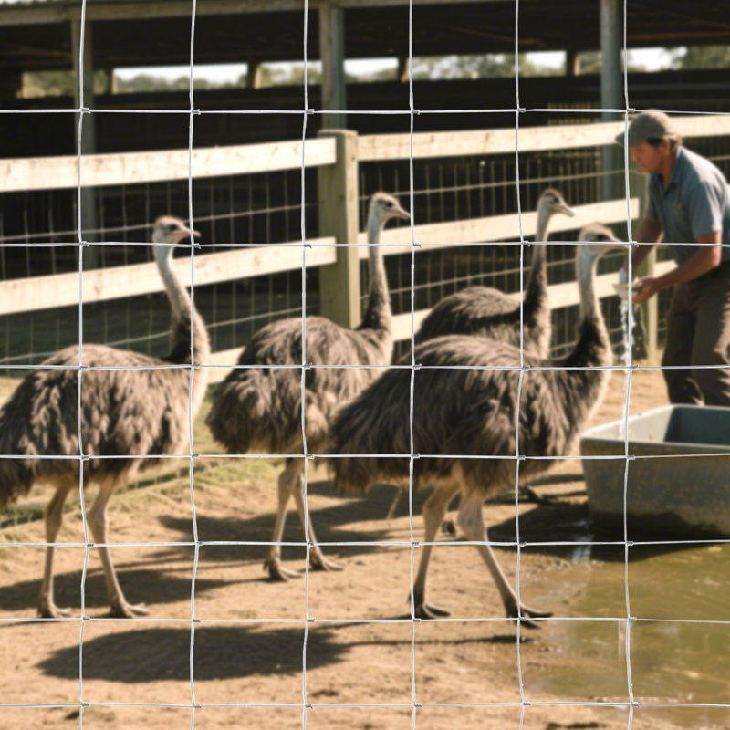 Clôture de ferme robuste en fer galvanisé pour animaux de ferme, H 4 pi x l 16 pi