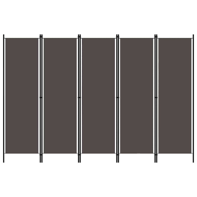 Cloison 5 panneaux vidaXL Anthracite 98,4 po x 70,9 po, Anthracite, 5, H 70,87 po x l 98,43 po x P 1,6 po