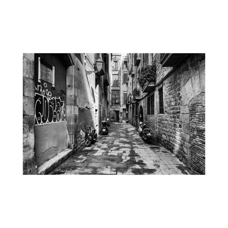 Old Town Of Barcelona Spain by Mikolaj Gospodarek - Wrapped Canvas Print, 20.32 cm H x 30.48 cm W