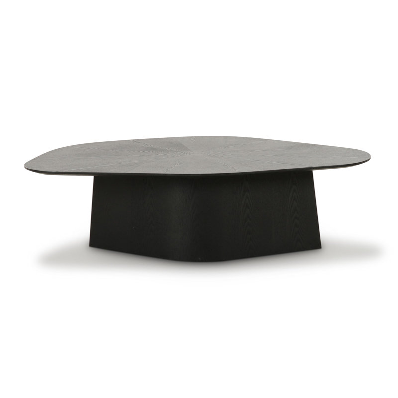 Colbe Ash Geometric Coffee Table, Black
