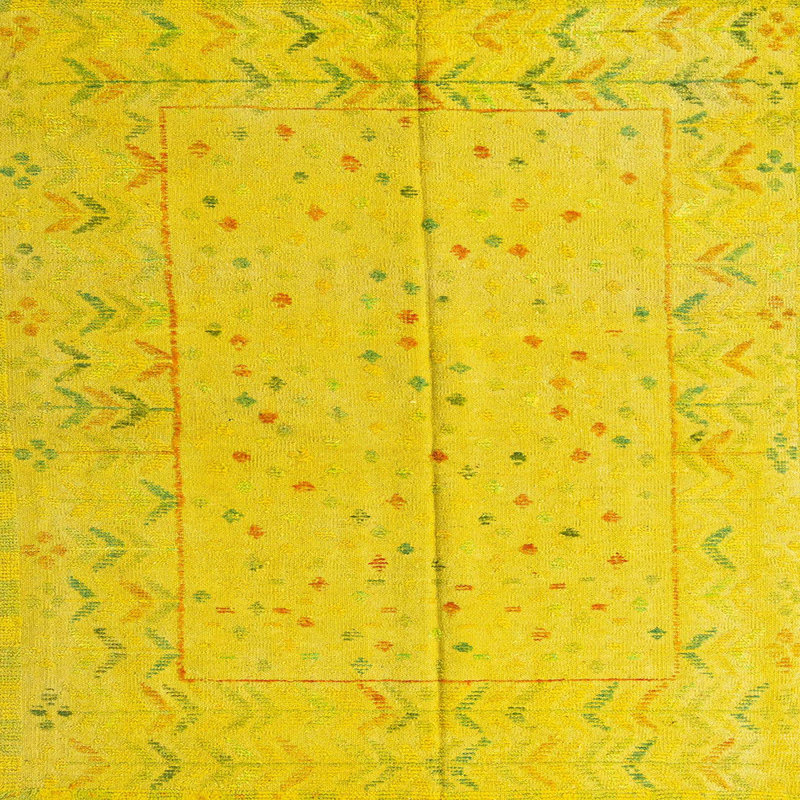 Wool Abstract Indoor Rug, Square 6'