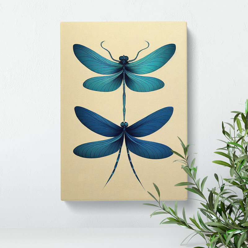 XC1022-3502X Perfect Dragonflies - Wrapped Canvas Print, 50cm H x 35cm W x 2cm D, Wrapped Canvas