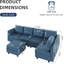 Canapé modulaire réversible avec repose-pieds Bresee-87874158-115612322