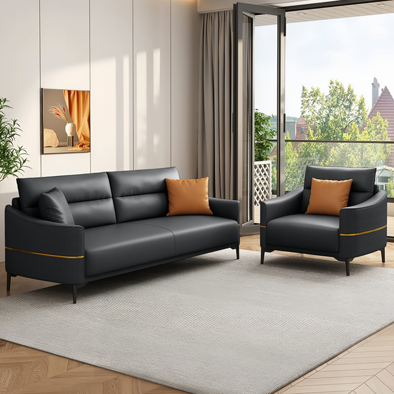 Ensemble de salon Floson, Orange / kaki incorrect