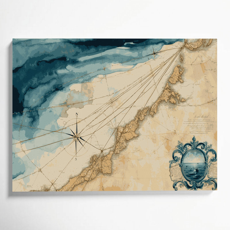 Art mural sur toile beige, H 11 po x l 14 po