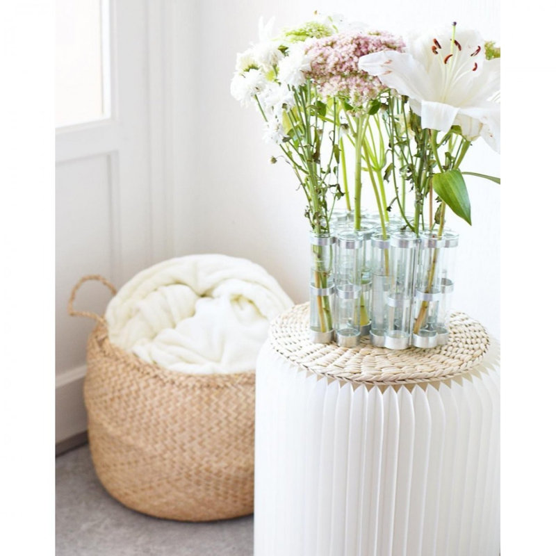 Cardboard Accent Stool, White