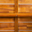 Table de salle à manger d'extérieur en bois d'acacia, finition teck + osier gris-754145323