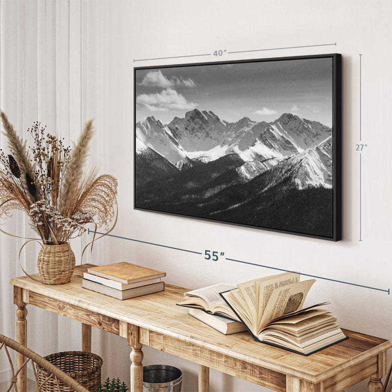 " Monochrome Rocky Mountains ", 40" H x 27" W