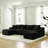 Boneless 115"Modular Sectional Corduroy Couch with 2 Ottomans,Luxury Durable Comfort U Shaped Sofa,No Assembly Required for Living Room-259438631