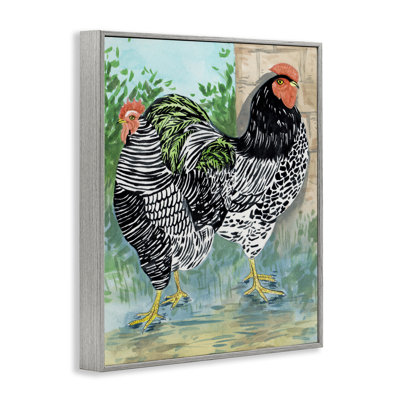 Art à giclée à motif de poules de ferme par Melissa Wang