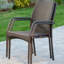 Outdoor Chair Of 2 - Iron Structure, Brown Pe , Ergonomic Seat Configuration Chairs Collection Robust Cozy Resting Place