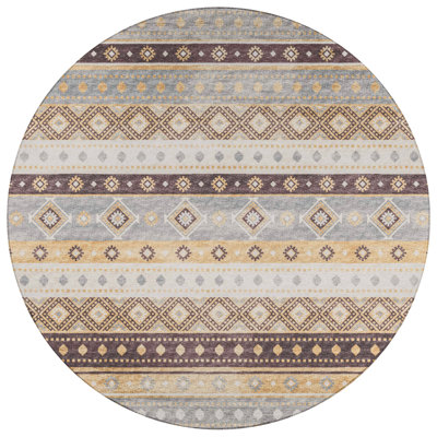 Anazagene Chenille Washable Southwestern Indoor / Outdoor Rug