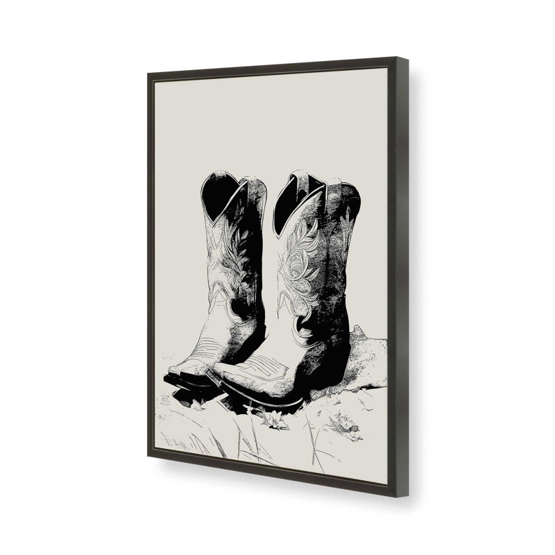 Western Noir Print, 17" H x 13" W, Satin Black