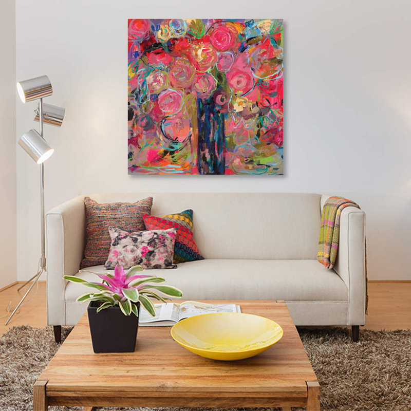 « release », impression sur toile, H 12 po x l 12 po x P 0,75 po, Toile tendue, Pas de tapis