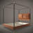 Upholstered Metal Canopy Bed-862300150-856990018