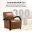  Peru 26.5"W Modern Genuine Leather Armchair with Unique Arms-619908234