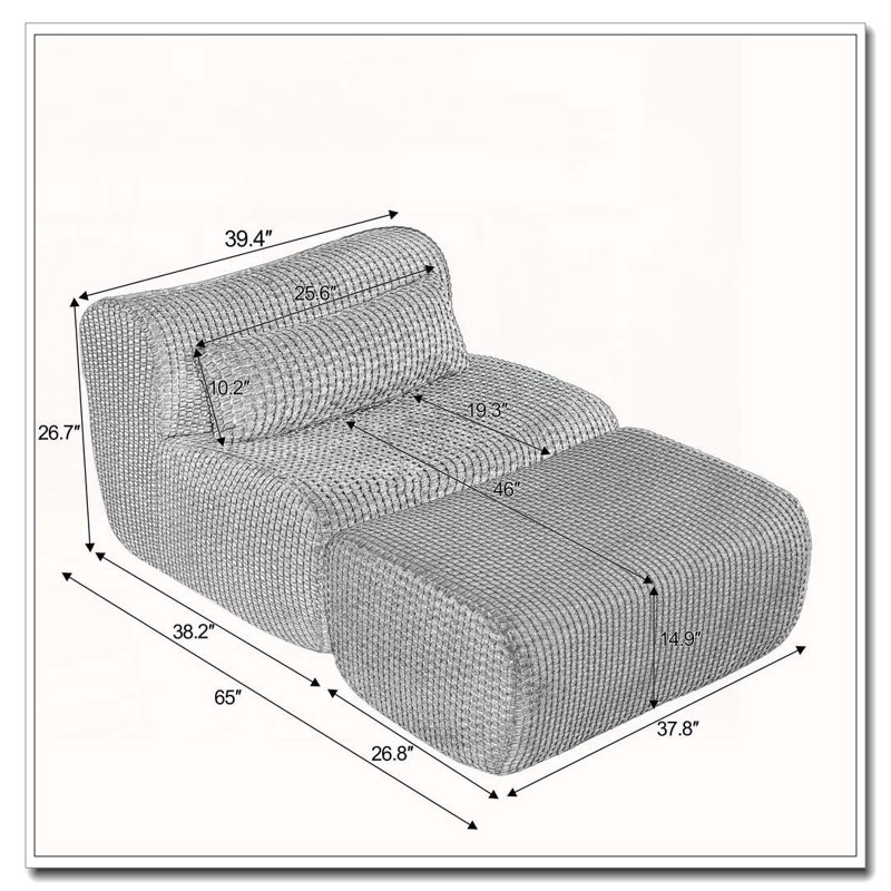 Modern Accent Chair, Cream