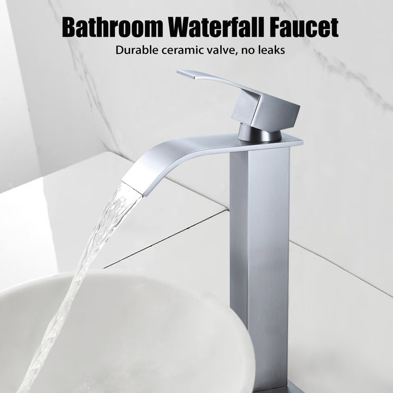 Single Hole Bathroom Faucet, Brushed Nickel