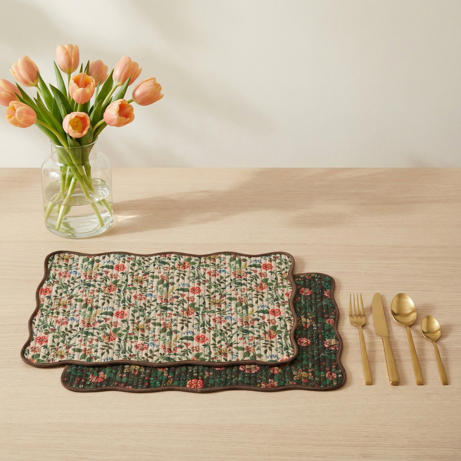 Rifle Paper Co. Gracie Quilted Cotton Placemats, Set of 4