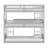 Korbin Wood Triple Twin Size Low Floor Bunk Bed with Ladder-2067334579
