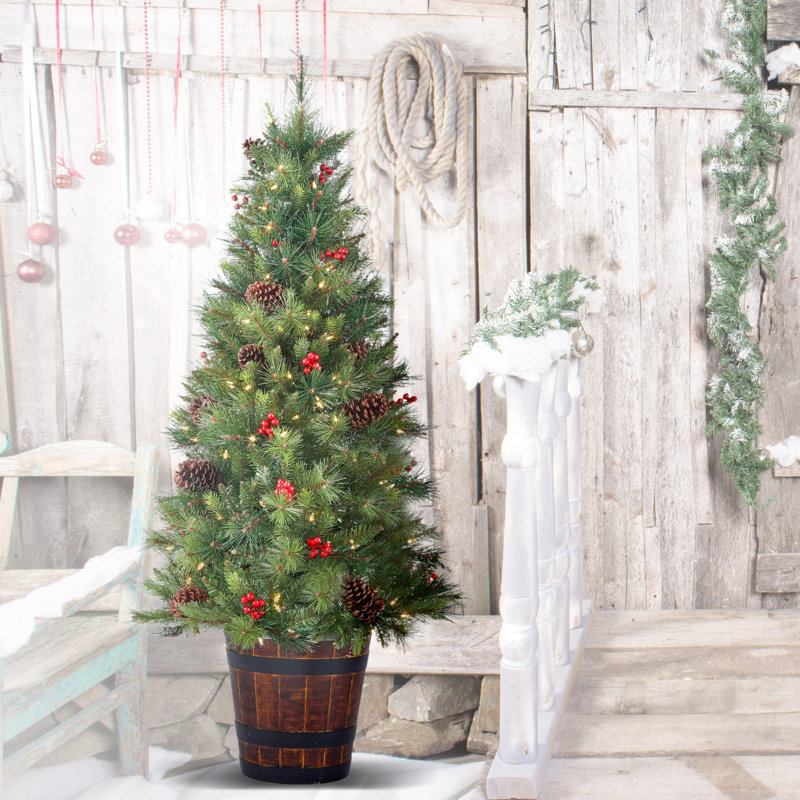 60' H Lighted Artificial Spruce Christmas Tree
