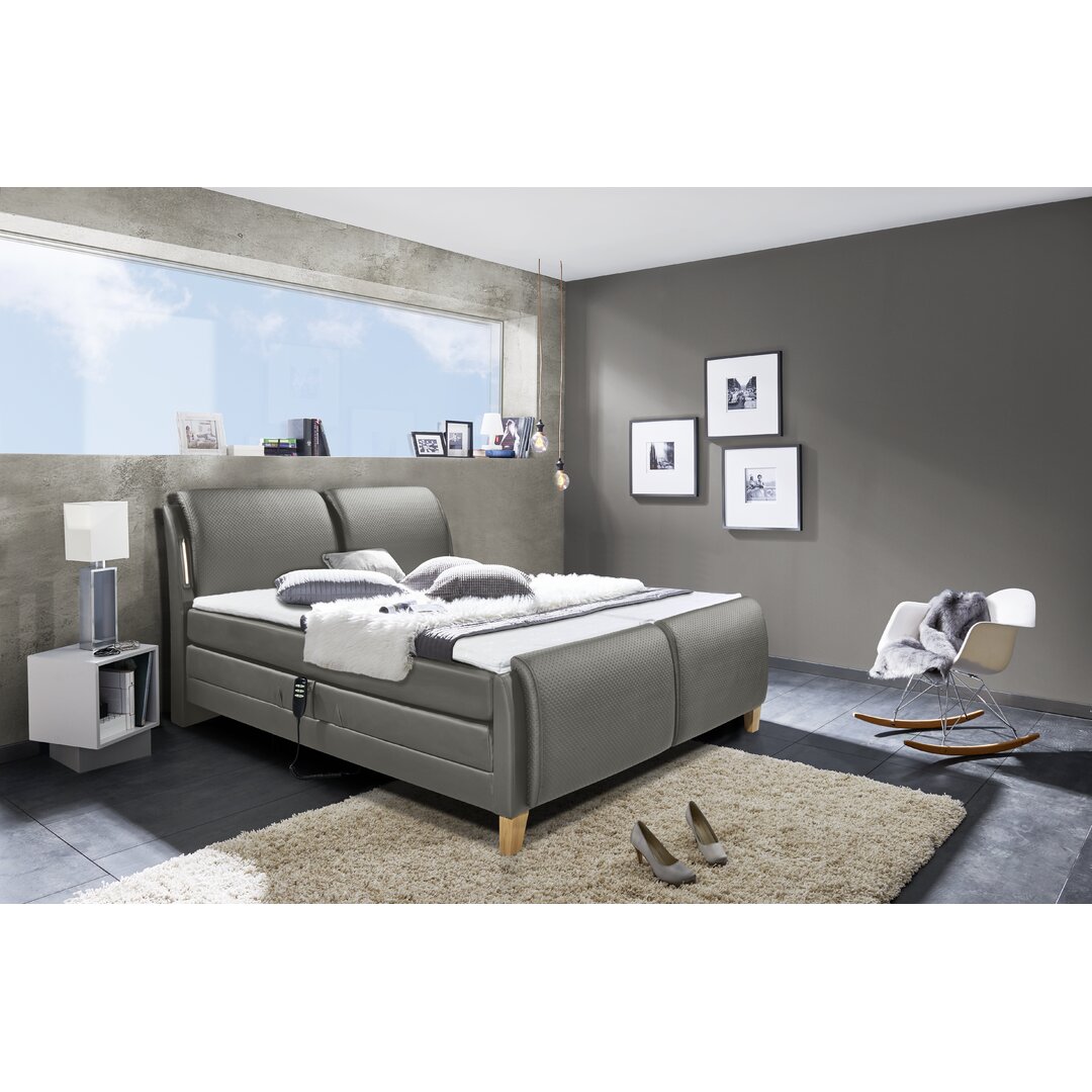 Elektrisch verstellbares Boxspringbett Strouse mit Topper