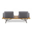 Causeuse d'extérieur avec table basse Canoga