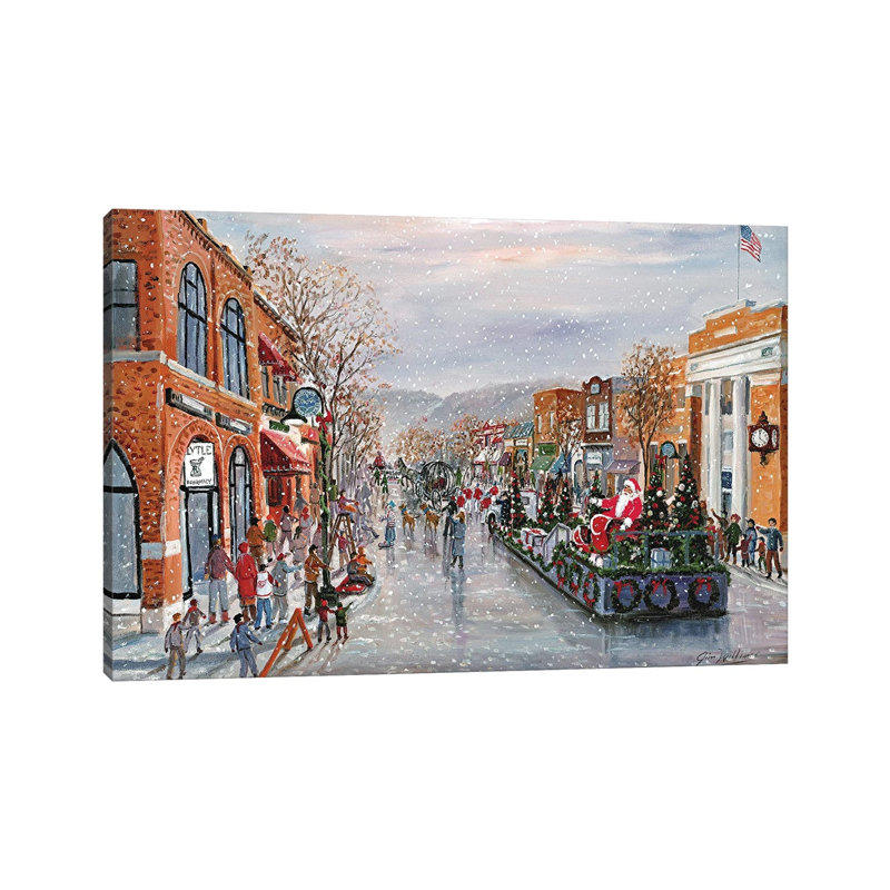 Rochester Christmas Parade by Jim Williams - Wrapped Canvas Painting, 20.32 cm H x 30.48 cm W