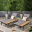 Paire de chaises longues avec table d'appoint attachée et cadre stable en maille ventilée pour l'extérieur à positions ajustables - 2 pièces - gris-noir
