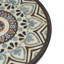 Table d'appoint de patio avec tablette, brun et noir