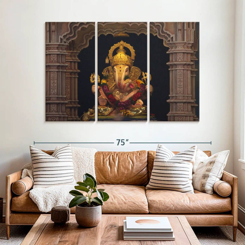 Adella Ganesh Statue, 42" H x 65" W
