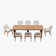 Rectangular 8 - Person Aluminum Dining Set with Cushions