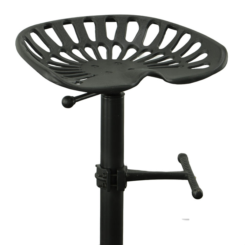 Tabouret pivotant à hauteur réglable Enos, Noir