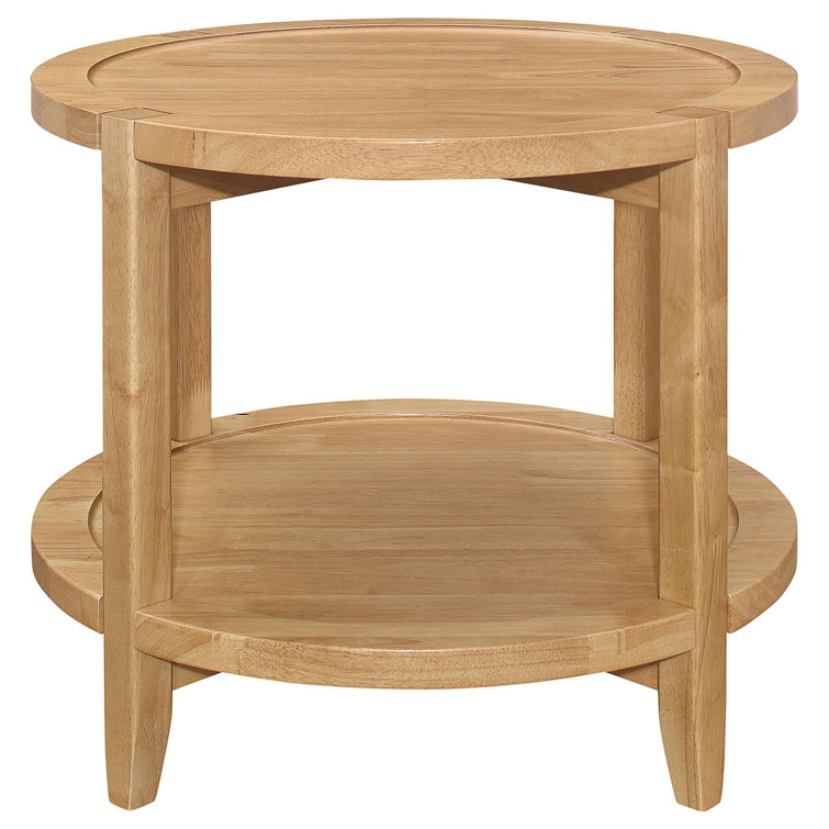 Mahir Maple End Table with Shelf