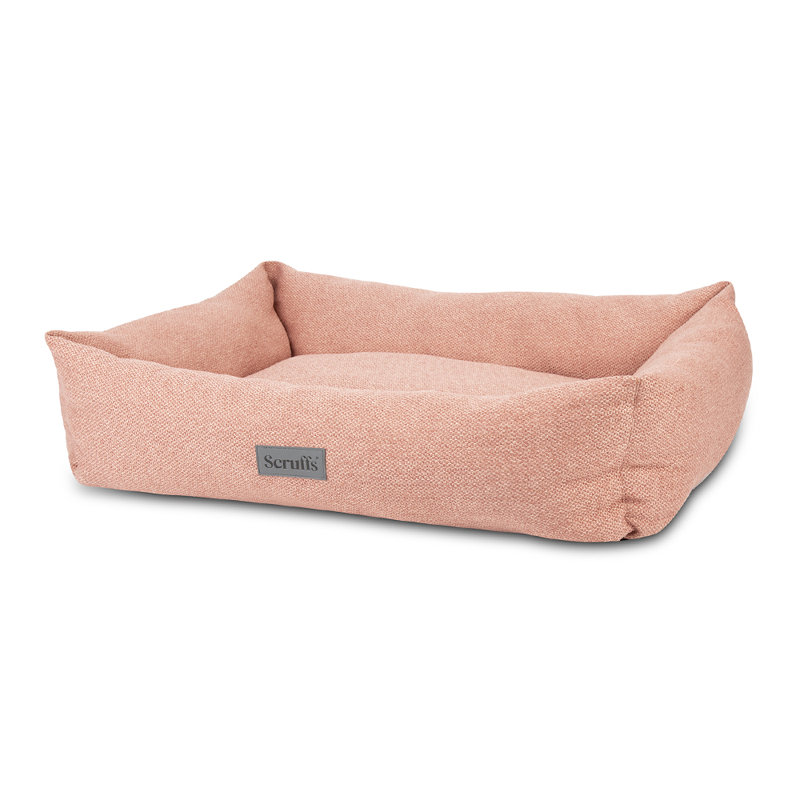 Scruffs Seattle - Luxury Dog & Cat Bed , Coral Pink, 25cm H x 90cm W x 70cm D