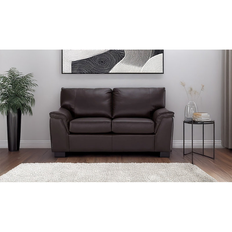 Mikylee Genuine Leather Loveseat