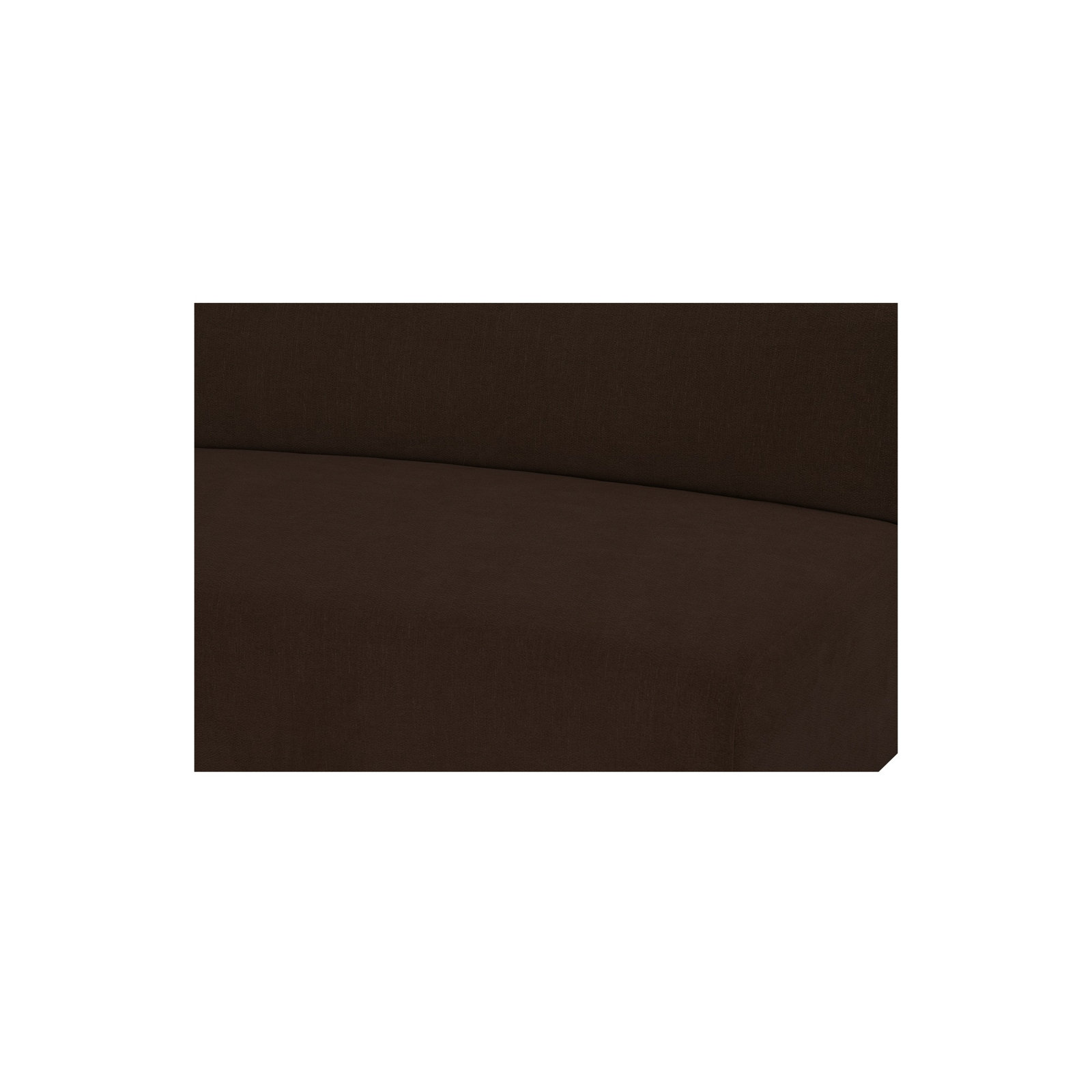 REMI Concave Modular Sectional, Brown Polyester, 28.3" H x 161.4" W x 39" D