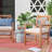 Alfonsi 6 - Person Acacia Wood Patio Dining Set with Extendable Rectangular Table , Cushions Included