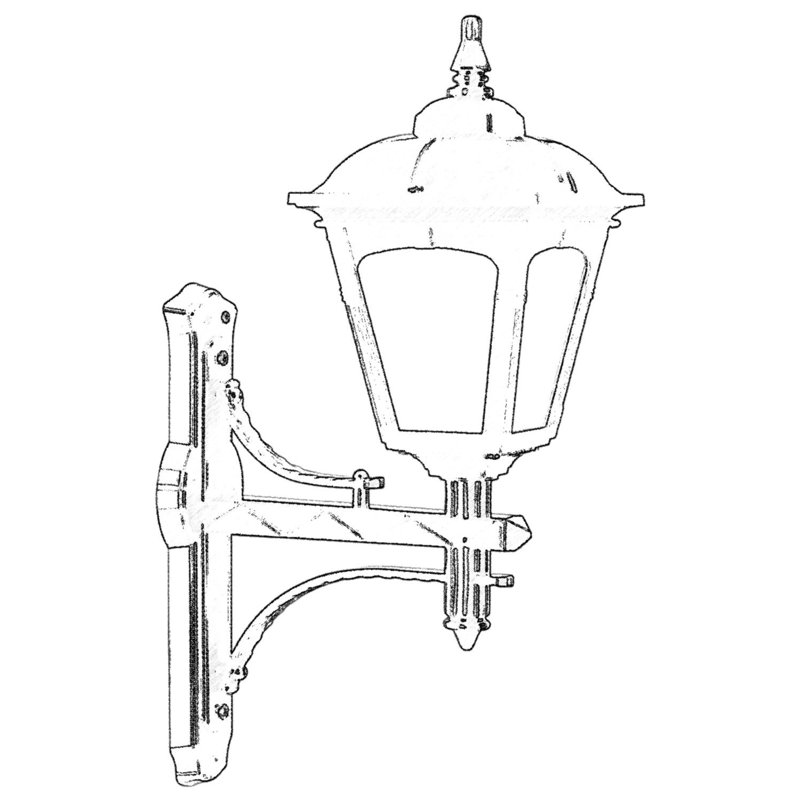 Outdoor Wall Lamp, Black ABS Body, 21.7 x 7.9 inches | Polycarbonate Cap, E27 Socket Max 40W, IP65 Waterproof | Traditional American Industrial Design, Perfect for Porch, Patio & Garden Lighting