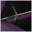 Repose-pieds capitonné avec rangement en tissu et structure en bois de pin, mauve