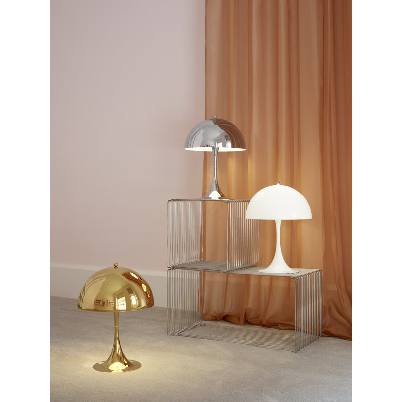 Panthella 320 Table Lamp, Brass Metalized