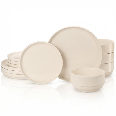 Service de table, service de 12 pièces pour 4, céramique, Cambridge Classics