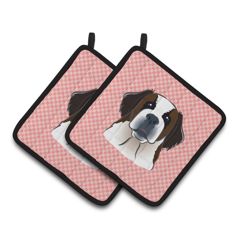 Cuisinier poignée saint-bernard caroline Checkerboard, Rose