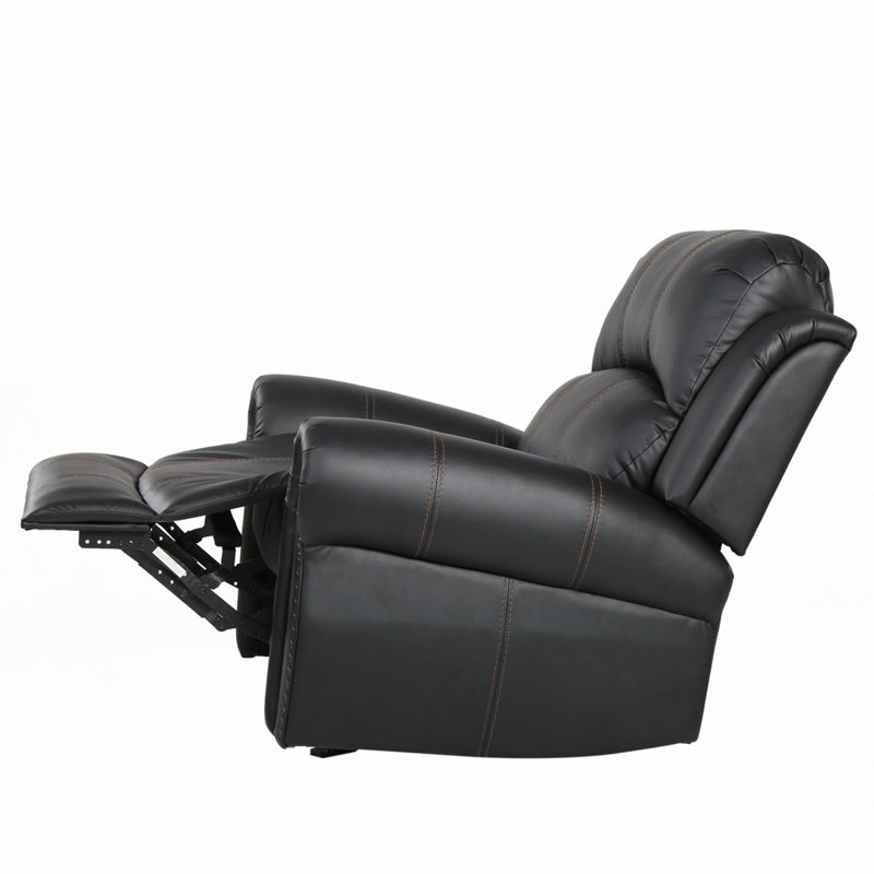 Fauteuil inclinable manuel en polyuréthane standard, Noir