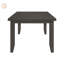 Table de salle à manger rectangulaire en bois durable de 66 pouces avec finition gris foncé, parfaite pour les espaces rustiques et contemporains.