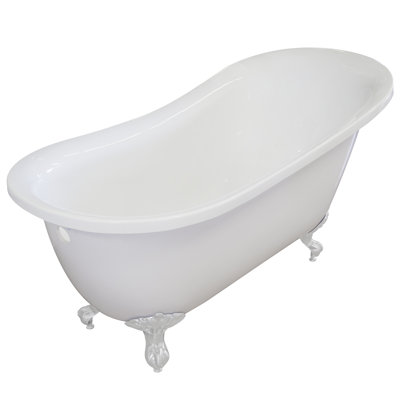 60.75'' x 30'' Freestanding Soaking Acrylic Bathtub