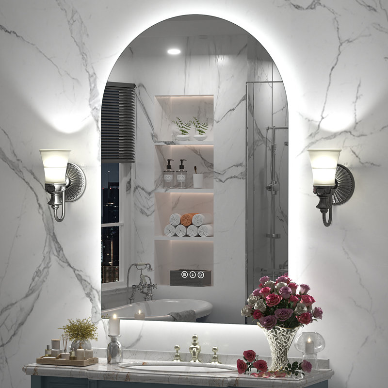 Aevar UL Certified LED Anti-Fog Tempered Glass Bathroom/Vanity Mirror with 3-Year Warranty, 48" x 32"