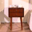 Table de chevet avec 2 tiroirs, petite table d'appoint avec rangement-1206224869